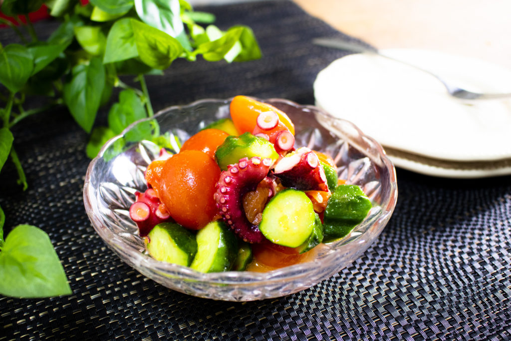 あっさり さっぱり トマトとタコのマリネを追加しました マウロの地中海トマト あっさり さっぱり トマトとタコのマリネを追加しました マウロの地中海トマト